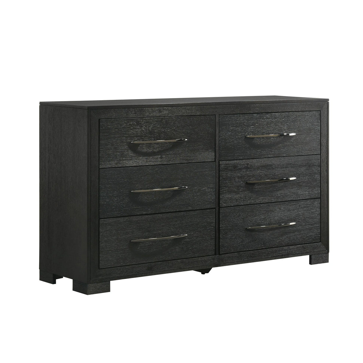 Allan Bedroom Set with 2 Nightstands in Black