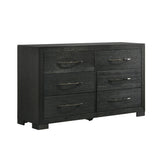 Allan Bedroom Set with 2 Nightstands in Black