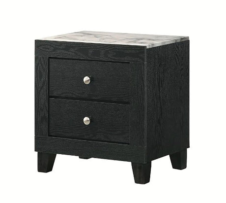 Crown Mark Furniture Cadence 2 Drawer Nightstand in Black image