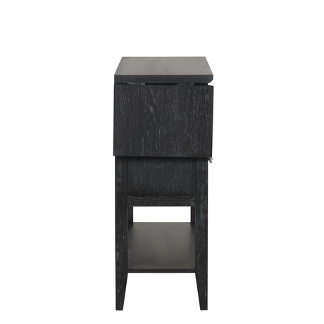 Sable Crest Drop Leaf Server-Black