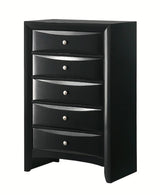 Crown Mark Furniture Fallon 5 Drawer Chest in Black image