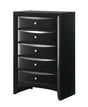 Crown Mark Furniture Fallon 5 Drawer Chest in Black image
