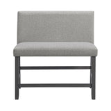 Seneca Counter 3PC Corner Bench with Grey Fabric