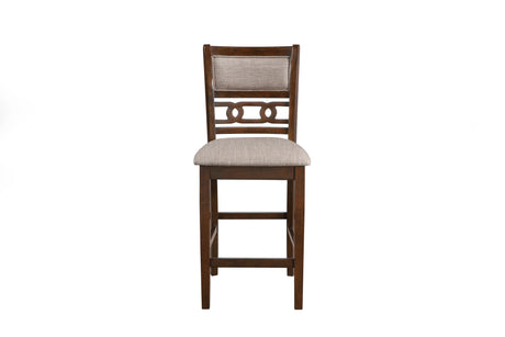 Gia 5 Pc 42" Square Counter Table & 4 Chairs-Cherry