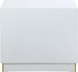 Cosmopolitan White Lacquer Side Table