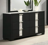 Crown Mark Furniture Rangley 6 Drawer Dresser in Black