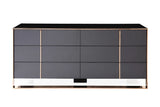 Cartier Modern Black & Rosegold Bedroom Set