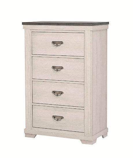 Crown Mark Furniture Leighton 4 Drawer Chest in White image