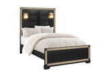 Blake Black Bed with Lamps