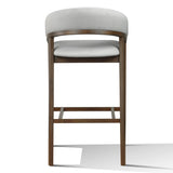 Truman - Mid-Century Modern Grey + Walnut Bar Chair (Set of 2)