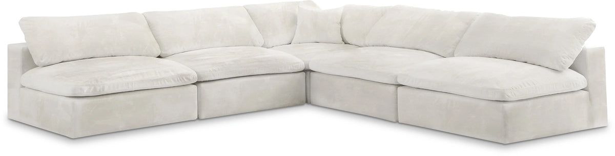 Cozy Cream Velvet Cloud Modular Sectional
