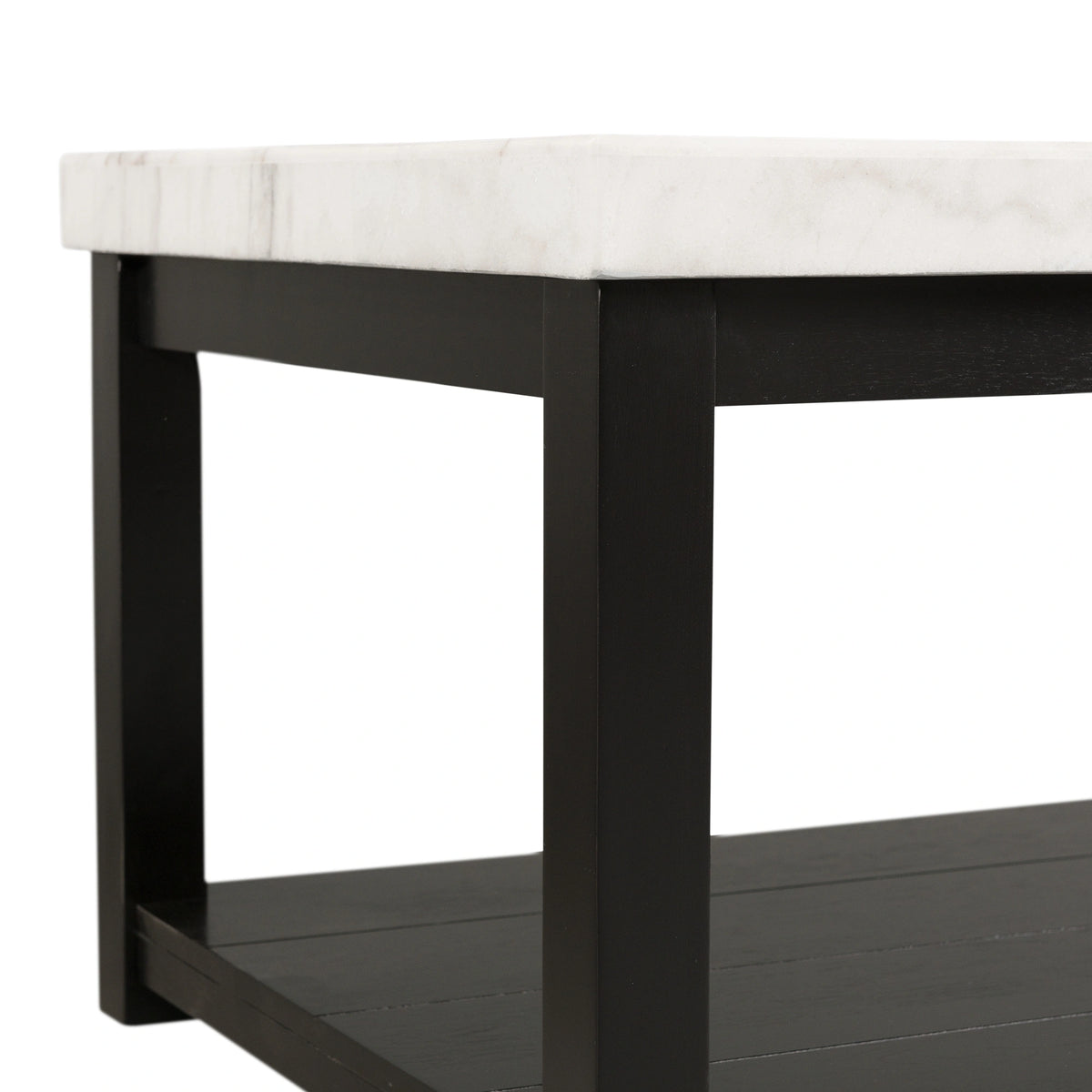 Marcello White Rectangular Coffee Table W/ Casters ISTA3 Packaging