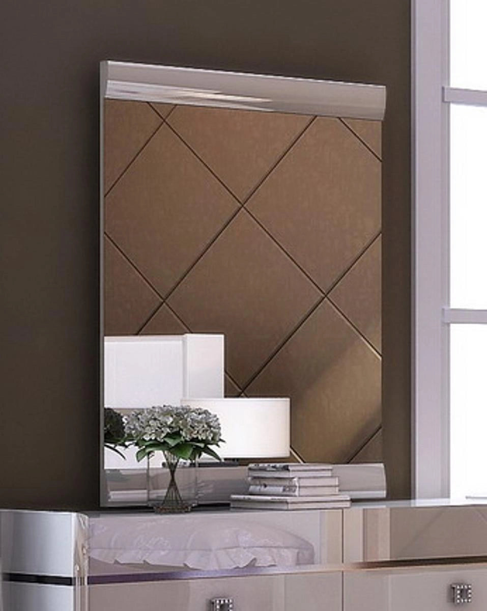 J&M Furniture Paris Mirror in Light Grey