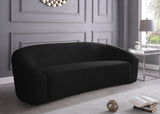 Riley Black Velvet Sofa