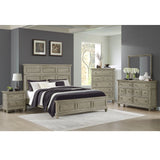 Whit-Ash Panel Bed in Light Grey