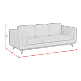 Venus Sofa with Cherry Finished Wooden Front