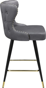 Hendrix Grey Faux Leather Counter/Bar Stool