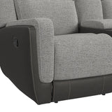 Hornet 3PC Living Room Set in Rancho Grey-Sofa, Loveseat & Recliner