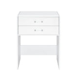Irvine Mini Dressing Table with Stool, LED and USB in Glossy White