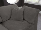 Cozy Grey Velvet Cloud Modular Sofa