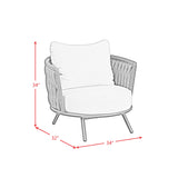 Bali Chairs with Olefin Grey in Dark Grey (2 Per Carton)