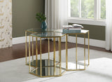 Sei Brushed Gold End Table