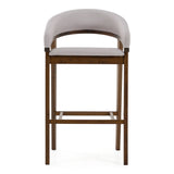 Truman - Mid-Century Modern Grey + Walnut Bar Chair (Set of 2)