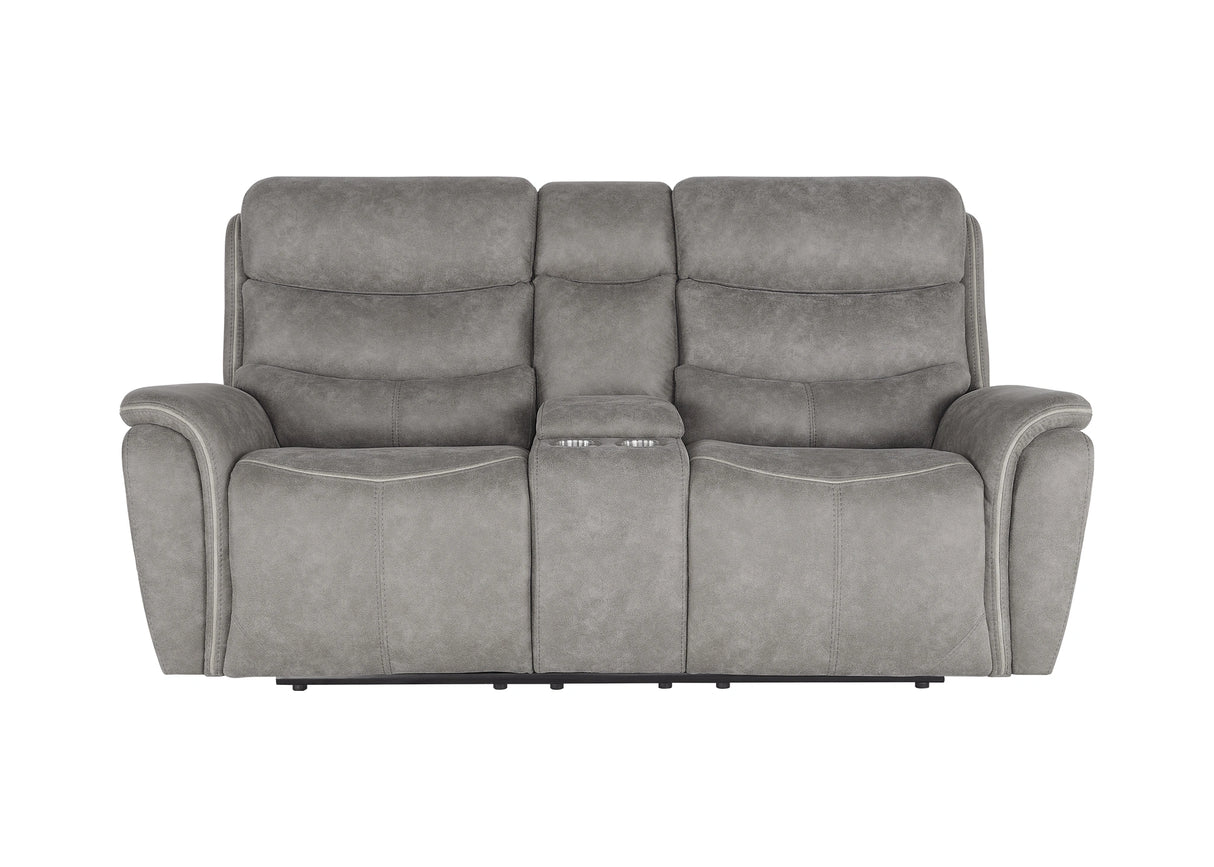 Kamari Console Loveseat W/Pwr Hr & Fr-Gray