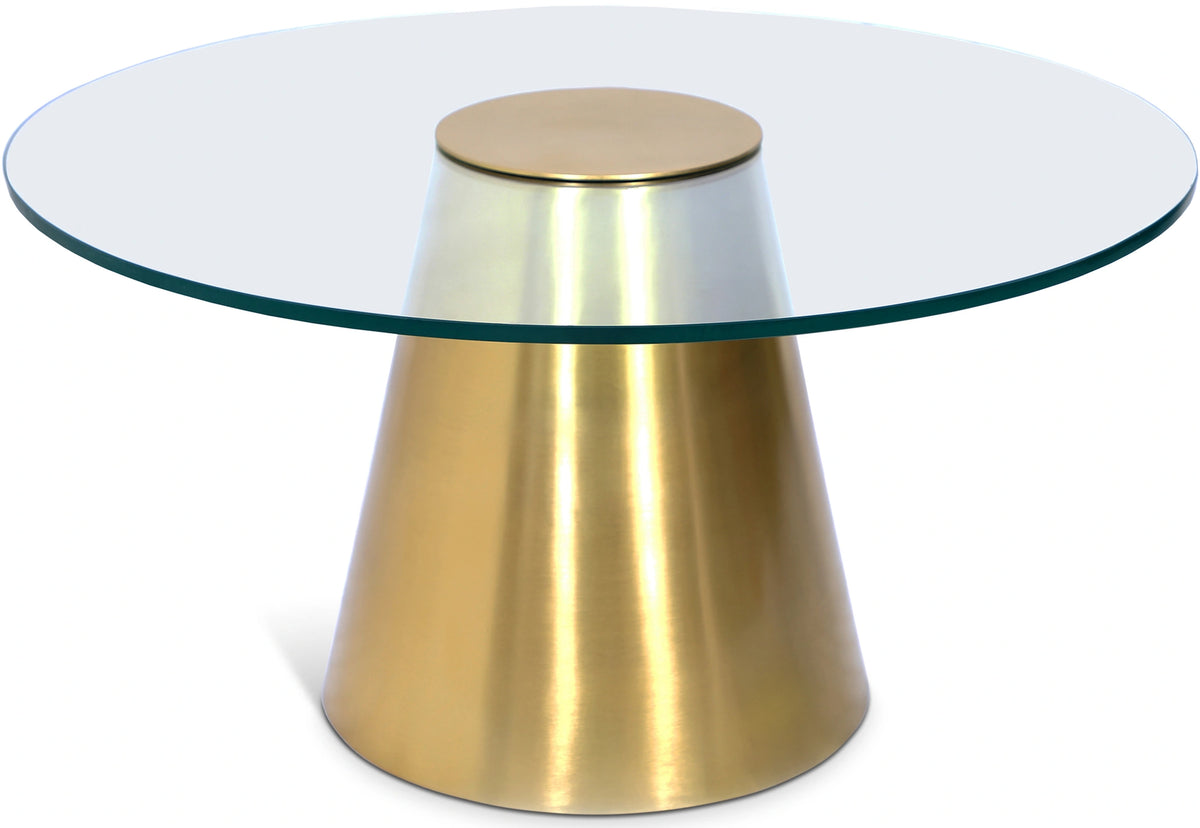 Glassimo Brushed Gold Coffee Table
