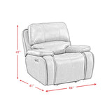 Atlantis Power Motion Recliner with Power Head Recliner in Heritage Brown