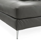 Viola - Italian Contemporary Blue-Grey Leather Right Facing Sectional Sofa