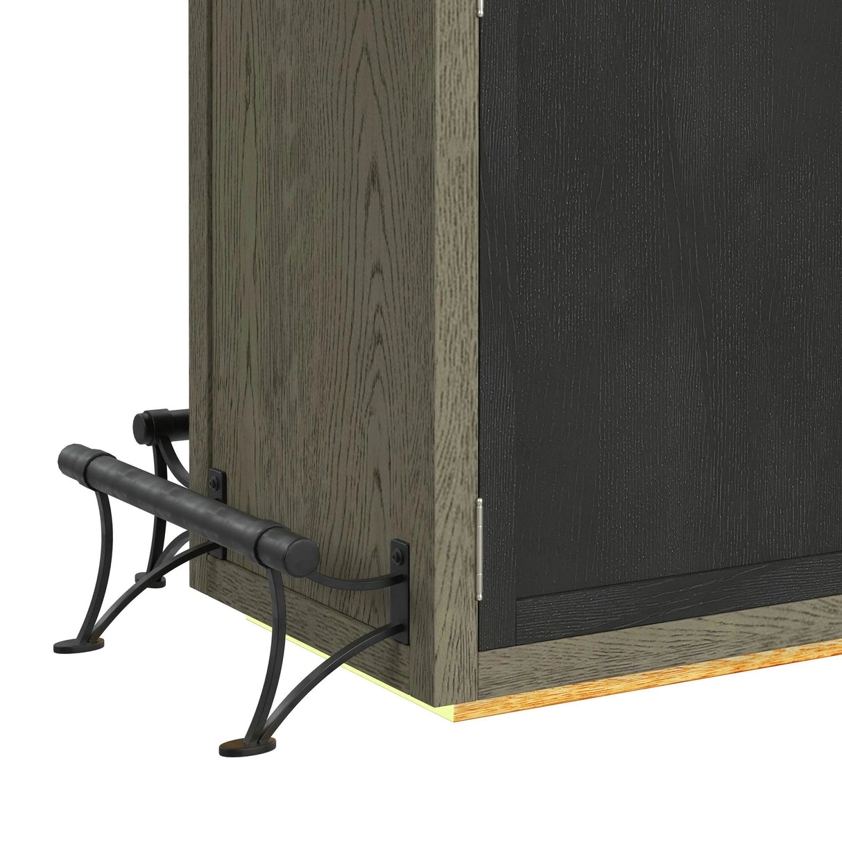 Jemma Bar Table with Light in Grey and Dark Espresso