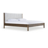Carolina - Modern Grey Fabric + Wenge Bed