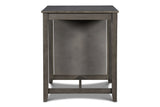 Gia 3 Pc 30" Storage Counter Table & 2 Chairs-Gray