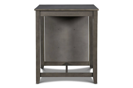 Gia 3 Pc 30" Storage Counter Table & 2 Chairs-Gray