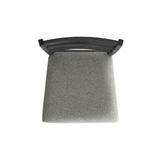 Martin Side Chair with Grey Fabric - Black Finish (2 Per Carton)