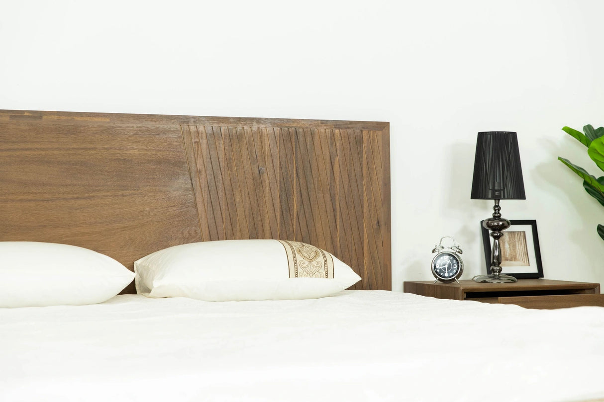 Claire - Contemporary Walnut Bed