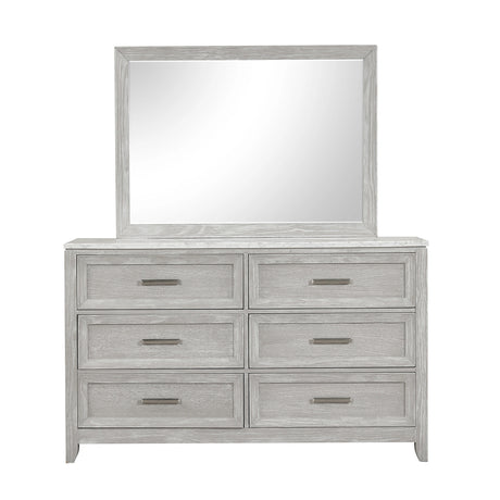 Fiona Landscape Mirror-Mist Gray
