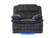 U8686 Black Power Recliner with LED
