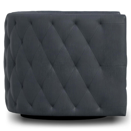 Palazzo Leather Swivel Chair Without Nails