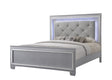 Crown Mark Furniture Lillian King Panel Bed in Silver image