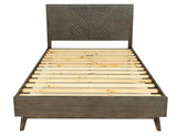 Daisy Mid-Century Dark Acacia Bed