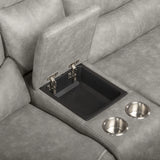 Kamari Laf Console Loveseat W/Dual Pwr Hr & Fr-Gray