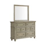 Whit-Ash Panel Bedroom Set with Door Chest in Light Grey