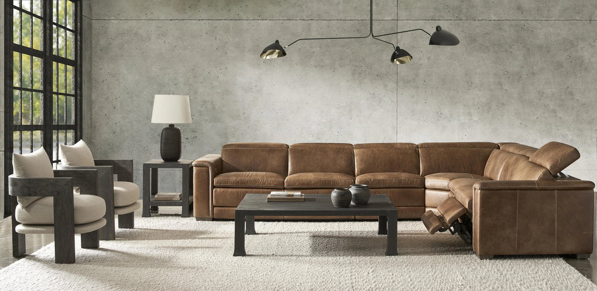 Lioni Leather Power Motion Sectional