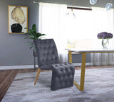 Curve Grey Velvet Dining Chair