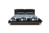 Fantasia - Dark Walnut/Dark Grey Bed and Two Nightstands