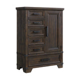 Colorado City 6-Drawer Door Chest in Charcoal