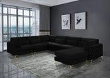 Julia Black Velvet Modular Sectional (7 Boxes)