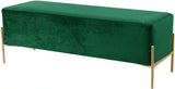 Isla Green Velvet Bench